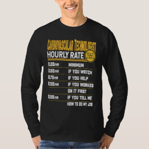 Camiseta Tarifa por hora del tecnólogo cardiovascular Lab C