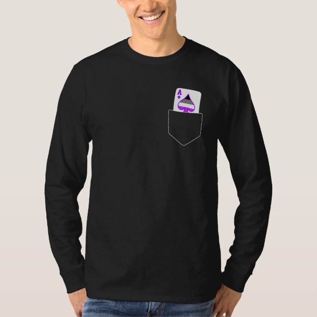Camiseta Tarjeta Ace - Gracioso Espectro LGBTQA Asexual Pri (Anverso)