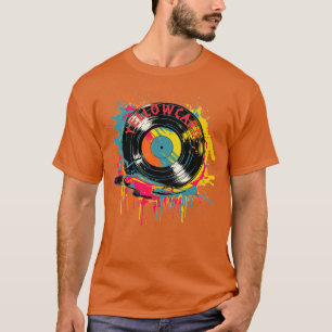 Camiseta Tarjeta amarilla Salpicadura Colorido amigo divert