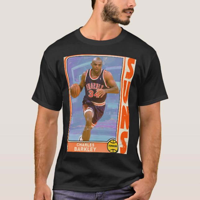 Camiseta Tarjeta comercial Charles Barkley de estilo retro (Anverso)