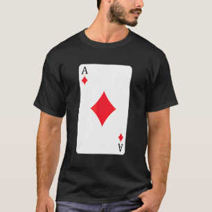 Camiseta Tarjeta De Ace De Diamantes Jugando Con Tarjeta