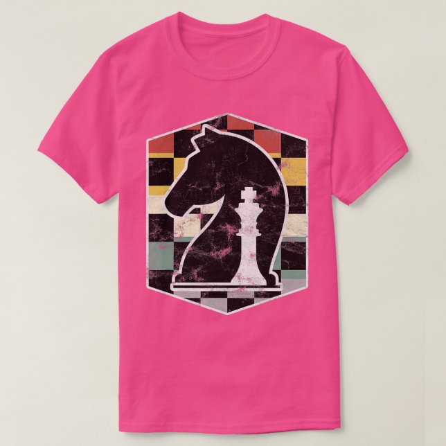 Camiseta Tarjeta de ajedrez para jugadores de ajedrez vinta (Diseño del anverso)