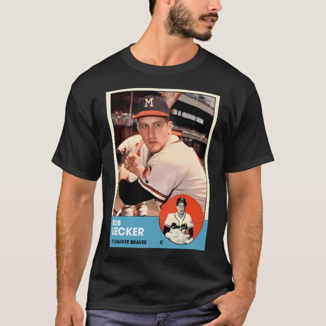 Camiseta Tarjeta de béisbol Bob Uecker Milwaukee (Anverso)