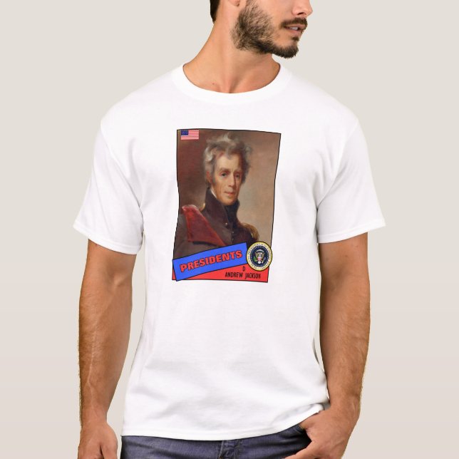 Camiseta Tarjeta de béisbol de Andrew Jackson (Anverso)