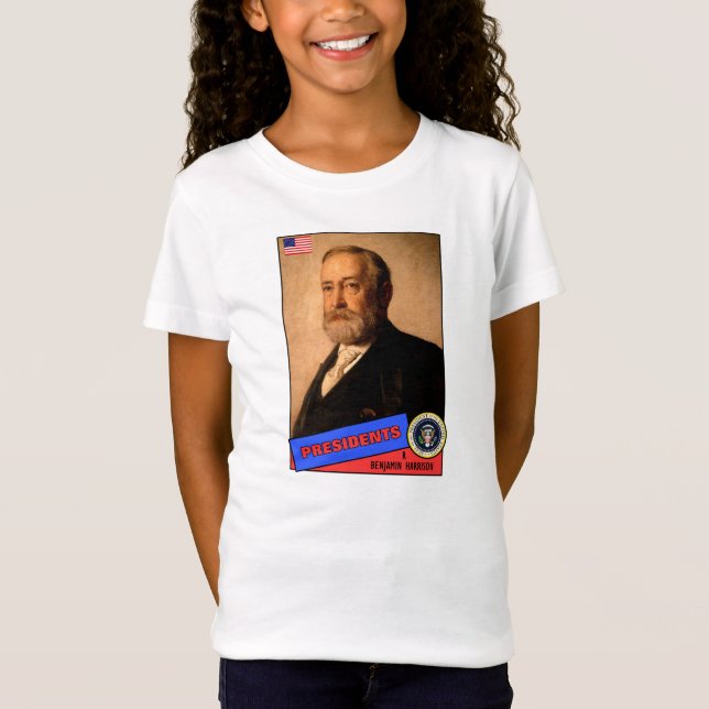 Camiseta Tarjeta de béisbol de Benjamin Harrison (Anverso)