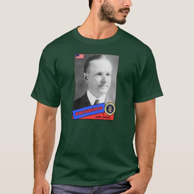 Camiseta Tarjeta de béisbol de Calvin Coolidge (Anverso)