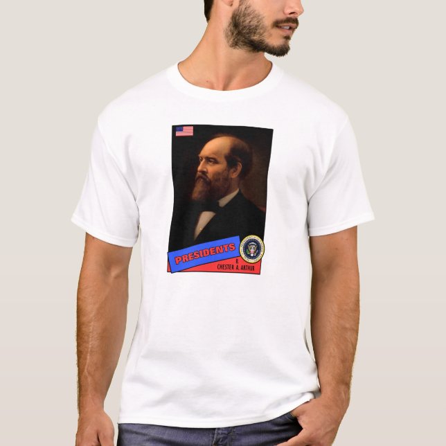 Camiseta Tarjeta de béisbol de Chester A. Arthur (Anverso)