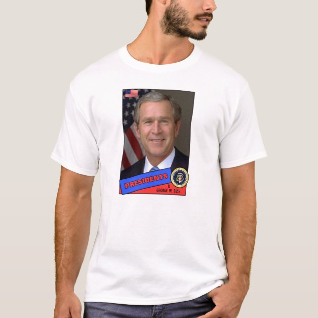 Camiseta Tarjeta de béisbol de George W. Bush (Anverso)