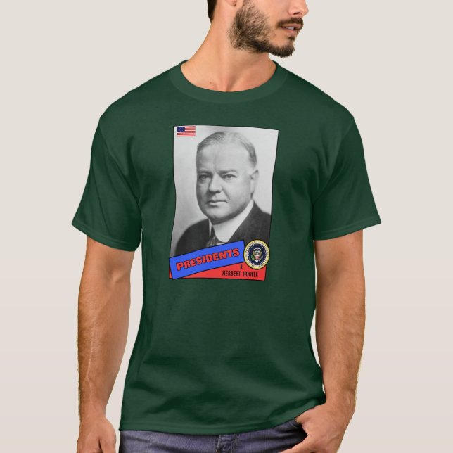 Camiseta Tarjeta de béisbol de Herbert Hoover (Anverso)