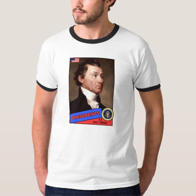 Camiseta Tarjeta de béisbol de James Monroe (Anverso)