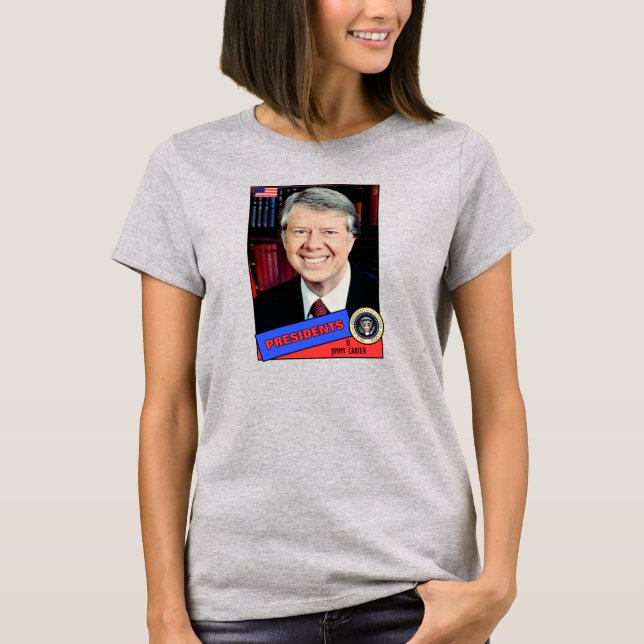 Camiseta Tarjeta de béisbol de Jimmy Carter (Anverso)