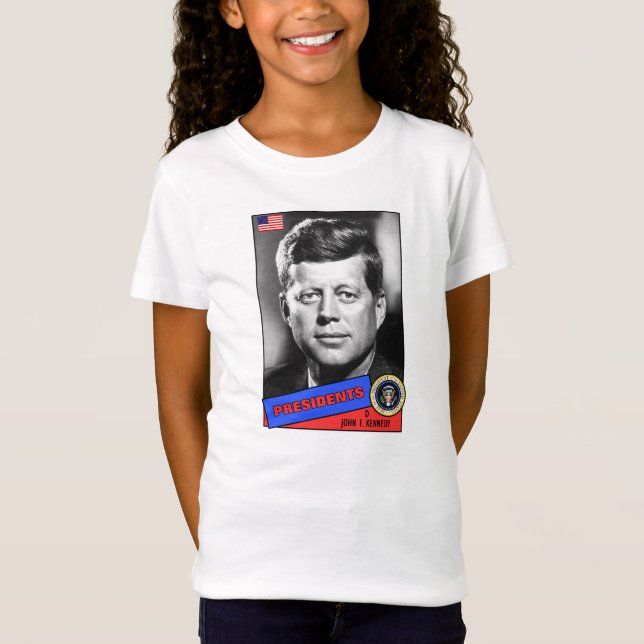 Camiseta Tarjeta de béisbol de John F. Kennedy (Anverso)