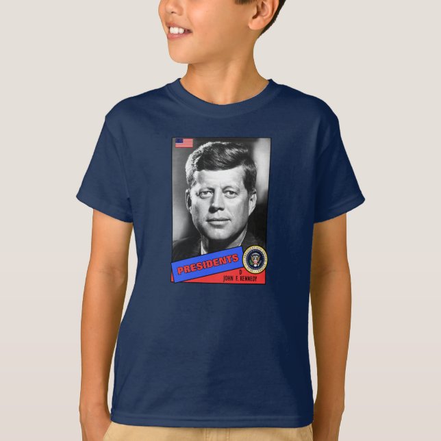 Camiseta Tarjeta de béisbol de John F. Kennedy (Anverso)