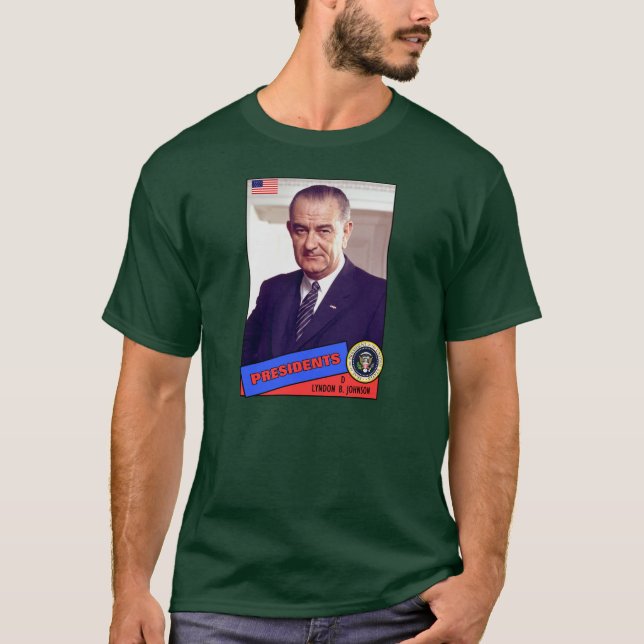 Camiseta Tarjeta de béisbol de Lyndon B. Johnson (Anverso)