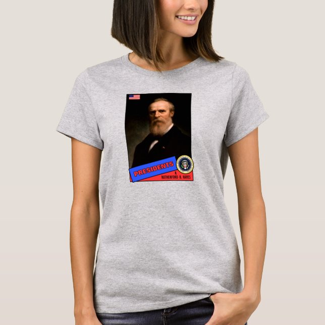 Camiseta Tarjeta de béisbol de Rutherford B. Hayes (Anverso)