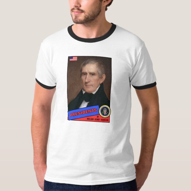 Camiseta Tarjeta de béisbol de William Henry Harrison (Anverso)