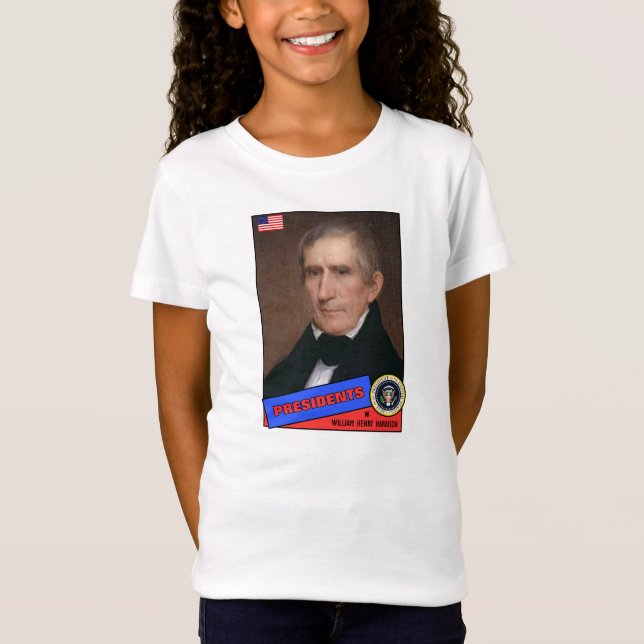 Camiseta Tarjeta de béisbol de William Henry Harrison (Anverso)