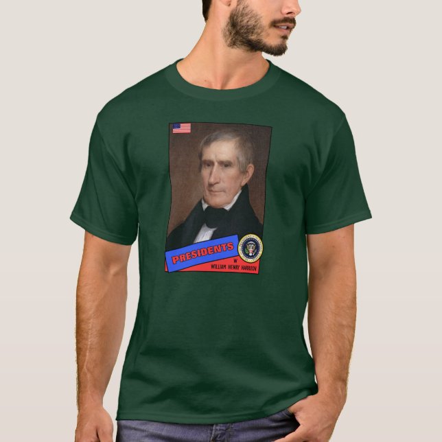 Camiseta Tarjeta de béisbol de William Henry Harrison (Anverso)