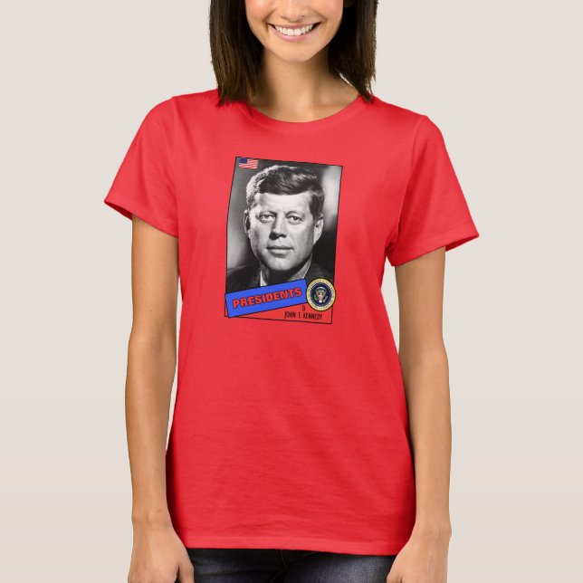 Camiseta Tarjeta de béisbol John F. Kennedy (Anverso)