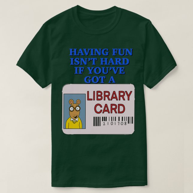 Camiseta Tarjeta de biblioteca (Diseño del anverso)
