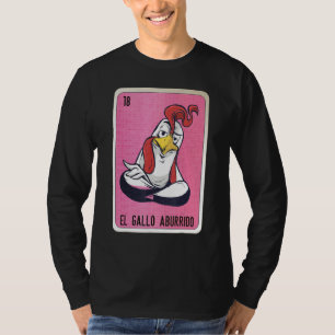 Camiseta Tarjeta de Bingo de Lotería de El Gallo Aburrido c