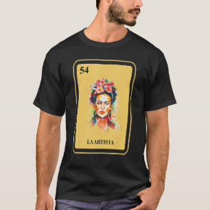 Camiseta Tarjeta de bingo La Artista Mexicana A Tradicional