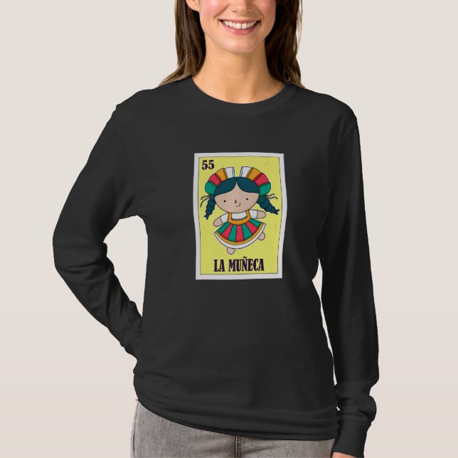 Camiseta Tarjeta de bingo mexicano La Muñeca Mexicana Lotte (Anverso)