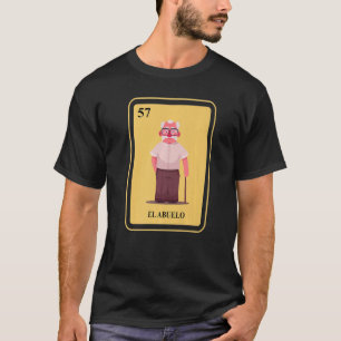 Camiseta Tarjeta de bingo tradicional mexicana El Abuelo