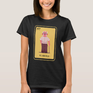 Camiseta Tarjeta de bingo tradicional mexicana El Abuelo