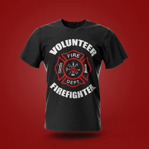 Camiseta Tarjeta de bombero voluntaria