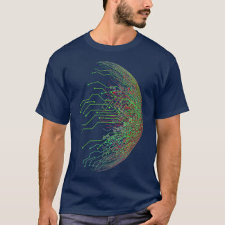 Camiseta Tarjeta de circuito de resumen - Binario mundial