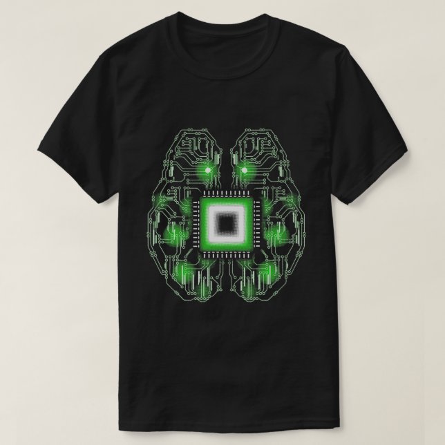 Camiseta Tarjeta de circuito del cerebro del equipo (Diseño del anverso)