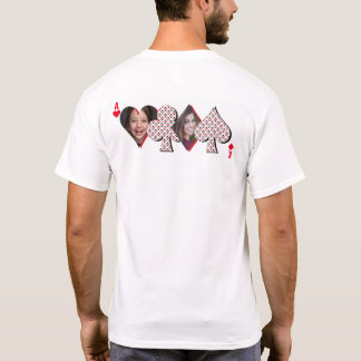 Camiseta Tarjeta de Collage de fotos personalizada Poker