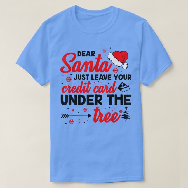 Camiseta Tarjeta De Crédito Presente Chiste Humor Divertido (Diseño del anverso)