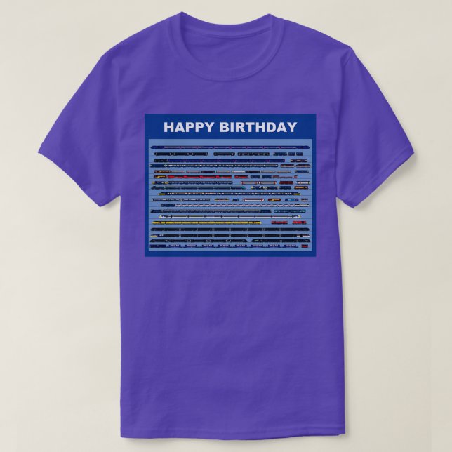 Camiseta tarjeta de cumpleaños británica (Diseño del anverso)
