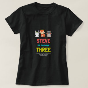 Camiseta Tarjeta de cumpleaños de animales lindos