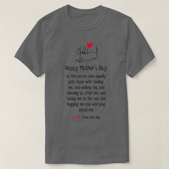 Camiseta Tarjeta de Día de la Madre del perro (Diseño del anverso)