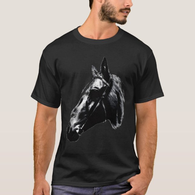 Camiseta Tarjeta de dibujo de caballos (Anverso)