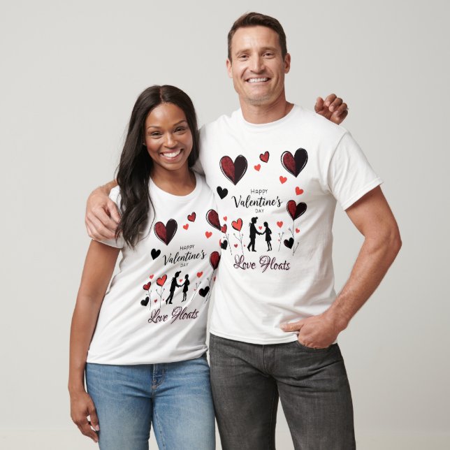 Camiseta Tarjeta de El día de San Valentín romántica (Unisexo)
