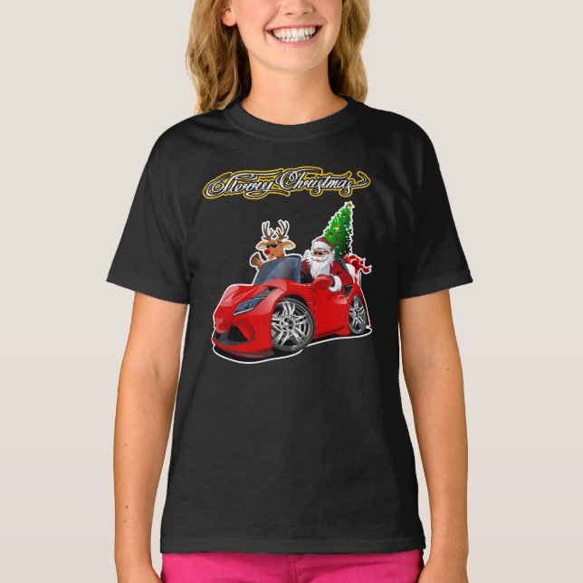Camiseta Tarjeta de Felicitación de Navidad con letra de Na (Anverso)