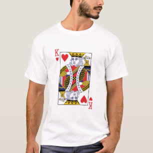 Camiseta Tarjeta de juego de Casino de Poker King of Hearts