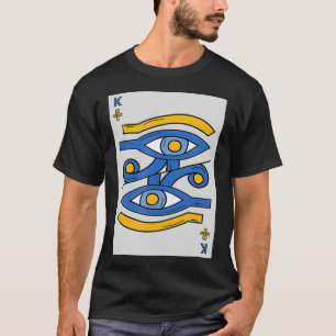 Camiseta Tarjeta De Juego De Kemetismo Negro Ojo Egipcio De