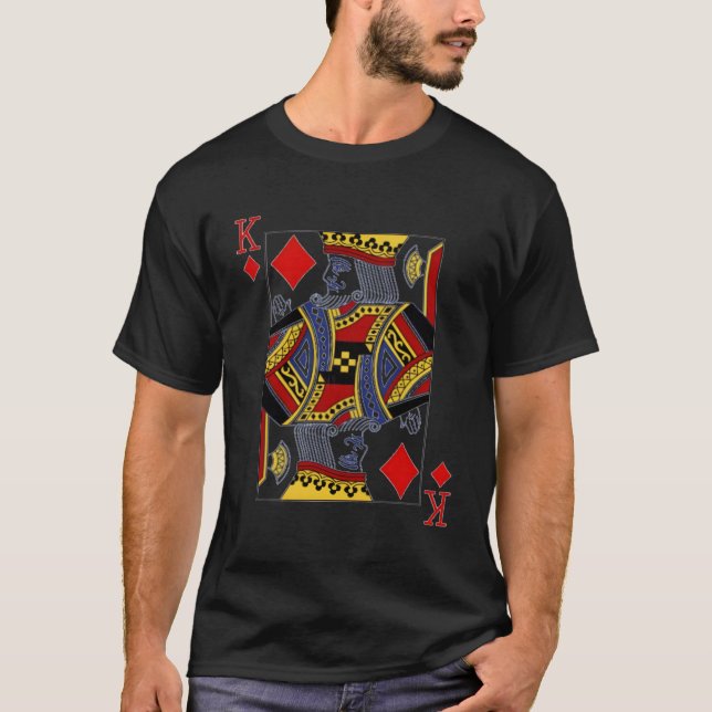 Camiseta Tarjeta de juego de póquer de Blackjack King Of Di (Anverso)