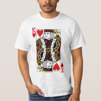 Camiseta Tarjeta de juego de Rey de Corazones