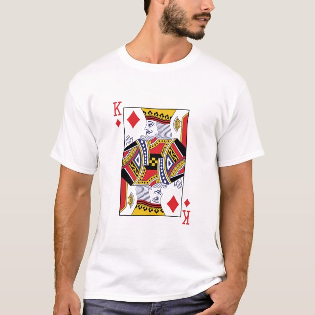 Camiseta Tarjeta de juego del Casino de Poker King of Diamo (Anverso)