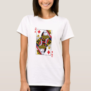 Camiseta Tarjeta de juego del Casino de Poker Queen of Diam