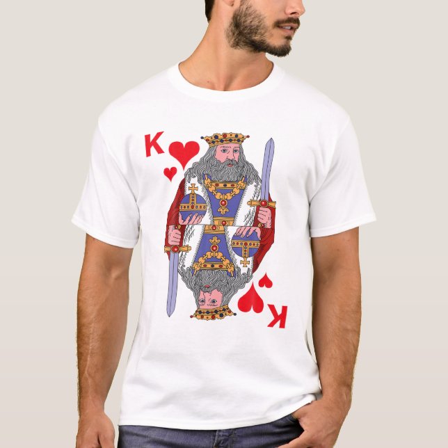 Camiseta Tarjeta de juego King Heart Card Costume Fancy Dre (Anverso)