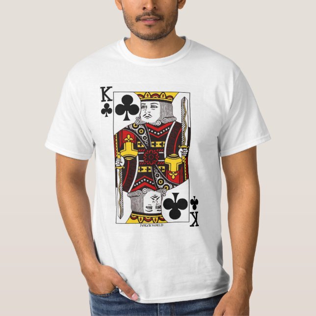 Camiseta Tarjeta de juego King Of Clubs (Anverso)