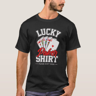 Camiseta Tarjeta de jugador de póquer divertido de Lucky Po