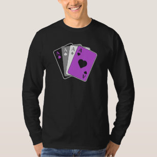 Camiseta Tarjeta De Jugamiento Del Orgullo Asexual Lgbtq Or